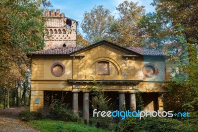 Derelict Building In Parco Di Monza Italy Stock Photo