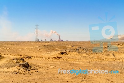 Desert Landscape In Egypt Stock Photo