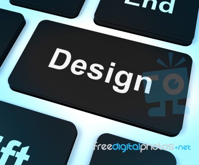 Design Computer Key Means Creative Artwork Online Stock Image