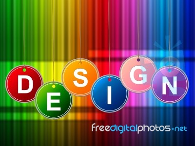 Design Designs Means Layout Creativity And Models Stock Image