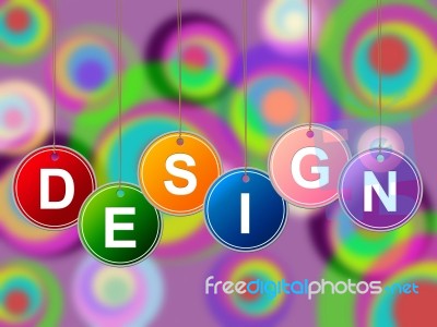 Design Designs Represents Plans Creations And Layouts Stock Image