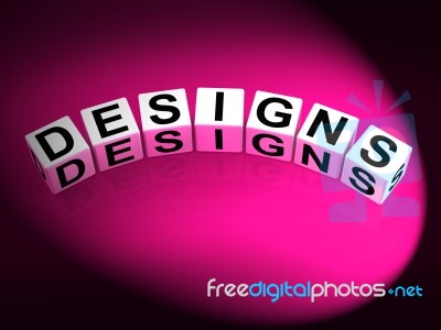 Designs Dice Mean To Design Create And To Diagram Stock Image