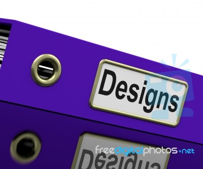 Designs File Represents Concept Conception And Designed Stock Image