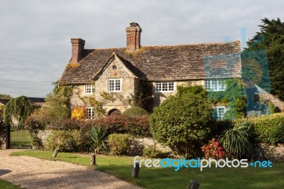Desirable Detached House In Wisborough Green Sussex Stock Photo