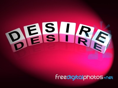 Desire Dice Show Desires Ambitions And Motivation Stock Image