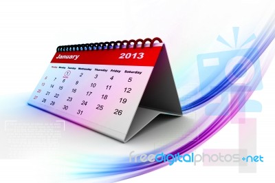 Desktop Calendar For 2013 Year Stock Image