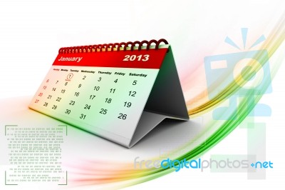Desktop Calendar For 2013 Year Stock Image