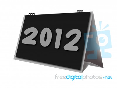 Desktop Calendar Year 2012 Stock Image