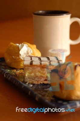 Dessert And Coffee Stock Photo