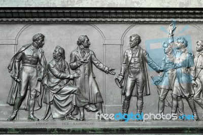 Detail From The Monument To Baron Freiherr Von Stein In Front Of… Stock Photo