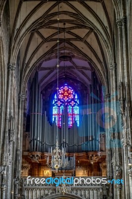 Detail View Of St Stephans Cathedral In Vienna Stock Photo