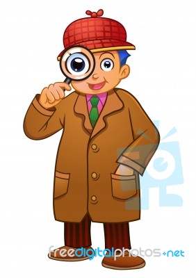 Detective Boy Stock Image