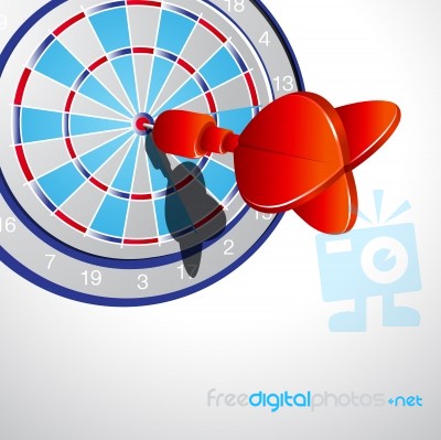 Diagonal View Of Dart  Board Stock Image
