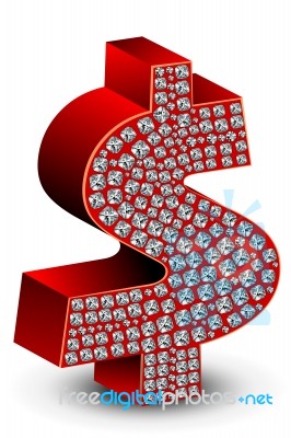 Diamond Dollar Sign Stock Image