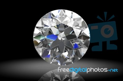 Diamond Jewel On White Background Stock Image