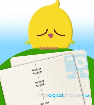 Diary And Bird Stock Image