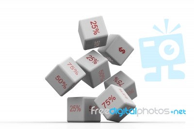 Dice And Percentage Stock Image
