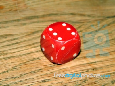 Dice On The Table Stock Photo