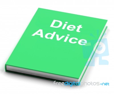 Diet Advice Book  Shows Weight Loss Knowledge Stock Image
