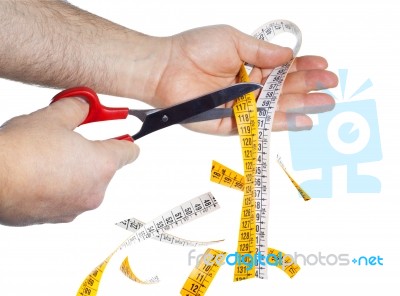 Diet - Cutting Centimeter Stock Image