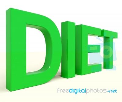 Diet Word In Green Stock Image