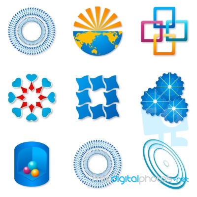Different Shapes Icon Stock Image