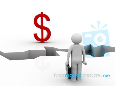 Difficult To Reach Dollar Stock Image
