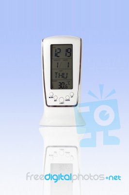 Digital Alarm Clock Stock Photo