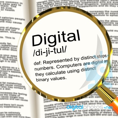 Digital Definition Magnifier Stock Image