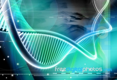 Digital Dna In Blue Stock Image
