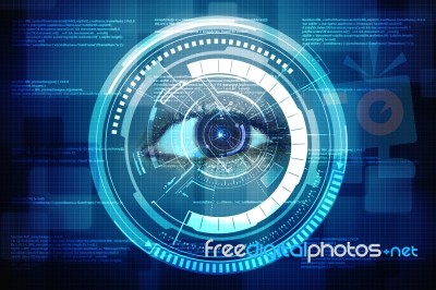 Digital Eye With Security Scanning Concept Stock Image