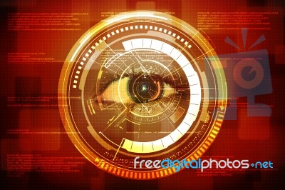 Digital Eye With Security Scanning Concept Stock Image