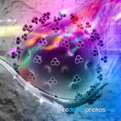 Digital Illustration Of  Virus Stock Image