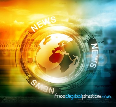 Digital News Background Stock Image