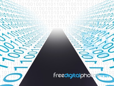 Digital Path Indicates High Tech And Computer Stock Image