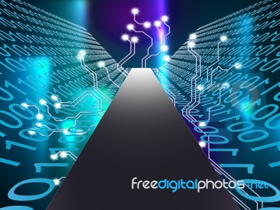 Digital Path Represents Hi Tech And Computer Stock Image