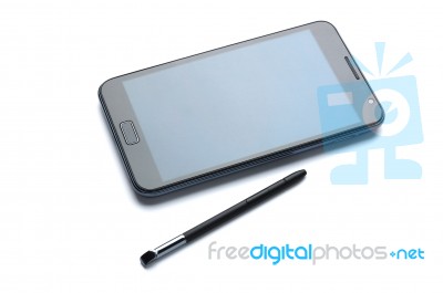Digital Tablet With Stylus Pen Stock Photo