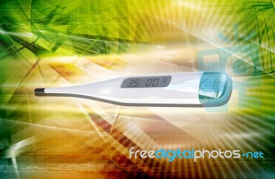 Digital Thermometer Stock Image