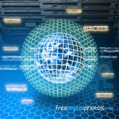 Digital World Got Protection Stock Image