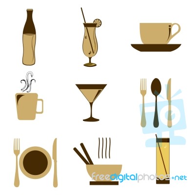 Dining Icons Stock Image