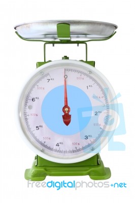 Direct Front Of Weighing Apparatus Stock Photo