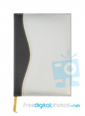 Direct Notebook Two Shade Cover Closed On White Background Stock Photo
