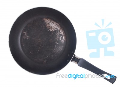 Dirty Frying Pan Stock Photo