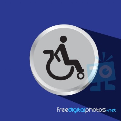 Disable Sign  Icon Stock Image