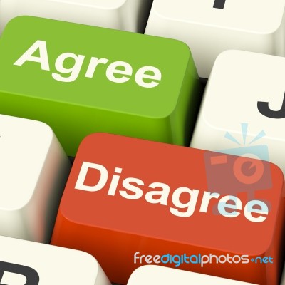 Disagree And Agree Keys Stock Image