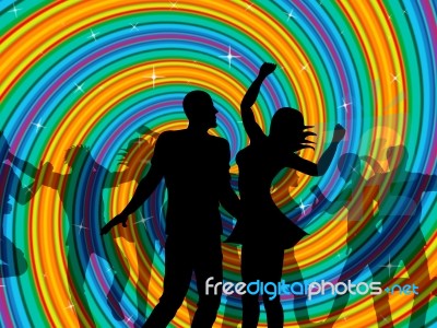 Disco Dancing Indicates Dancer Music And Discotheque Stock Image