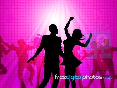 Disco Dancing Means Parties Celebrations And Fun Stock Image