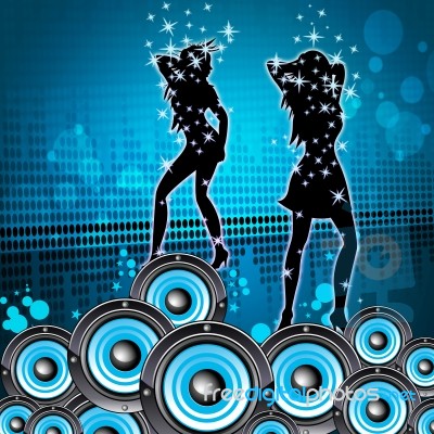 Disco Music Shows Sound Party And Melody Stock Image