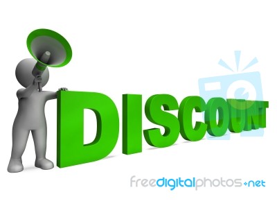 Discount Character Shows Sale Offer And Discounts Stock Image