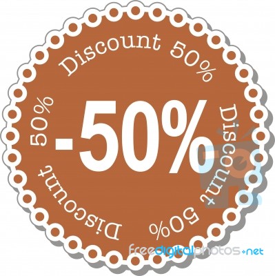 Discount Fifty Percent Stock Image